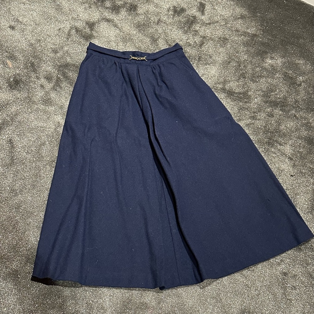 Vintage Deep Blue A-Line Skirt